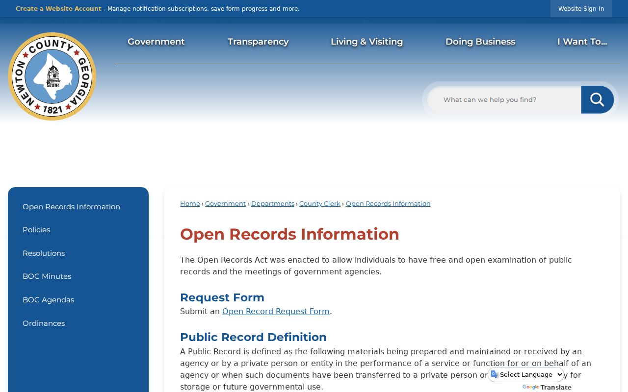 Newton County warrant records access and court record rules